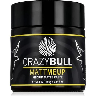 Crazy Bull MattMeup Medium Matte Paste матираща стилизираща паста за коса със средна фиксация 100 g за мъже