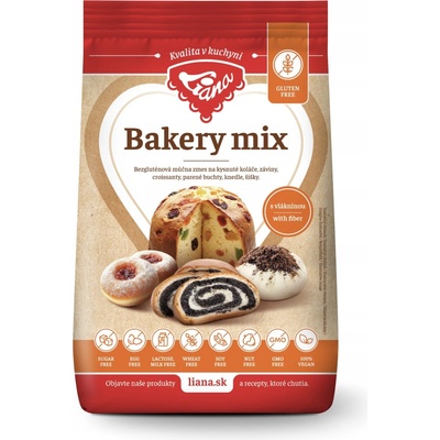 Liána Bakery mix plv moučná bezlepková směs na kynuté těsto 1000 g