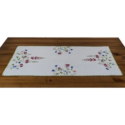 Raebel Biely obrus Vyšívaný 6039 biela Polyester 40x90 cm