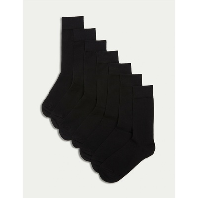Marks & Spencer Комплект от седем чифта черни мъжки чорапи Marks & Spencer Cool & Fresh Marks & Spencer | Cheren | МЪЖЕ | 39 1/2-41