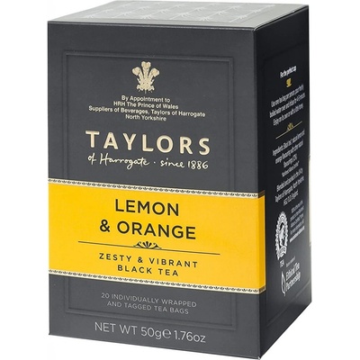TAYLORS OF HARROGATE čaj černý pomeranč a citrón 20 vreciek