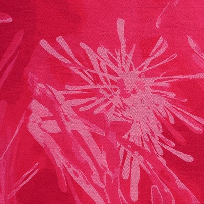 Šatovka SALMA fuchsiová, růžový vzor, š.140