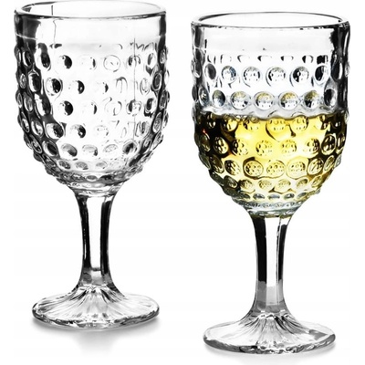 Design Skleničky na bílé víno skleničky červené víno skleničky na vodu Affek Elise Dots bezbarvé 6 x 280 ml