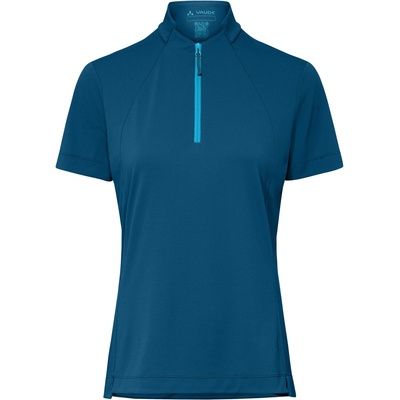 Vaude Дамска фланелка с къс ръкав за колоездене Vaude Women's Adlux Half Zip Shirt Cycling jersey - Shore Blue - размер 46 (EU) (156-2795-0316)