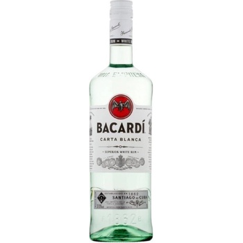 Bacardi Carta Blanca 37,5% 1 l (holá láhev)