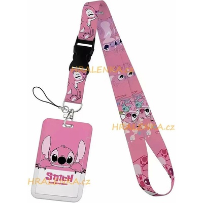 Šňůrka na krk 25225 s cedulkou na ID karty Stitch a Angel