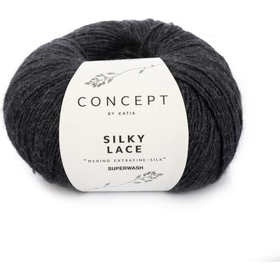 SILKY LACE Katia Farby SILKY LACE: 156 čierna