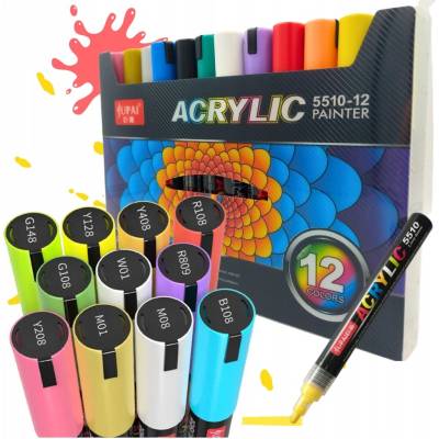 Fixky Jupai akrylové, vodotesné, viacfarebné, 12 ks