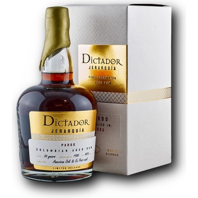 Dictador Jerarquía Pardo 1985 40% 0,7 l (kartón)