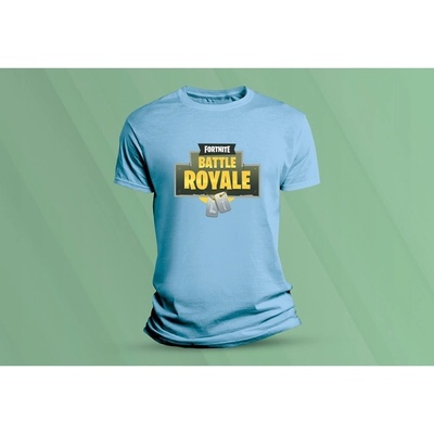 Sandratex dětské bavlněné tričko Fortnite battle royale nebesky modrá