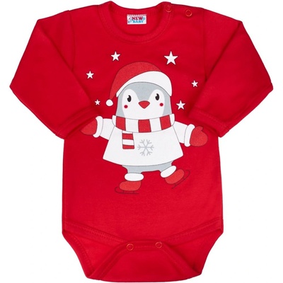 New Baby Body Dlhý Rukáv Winter Penguin