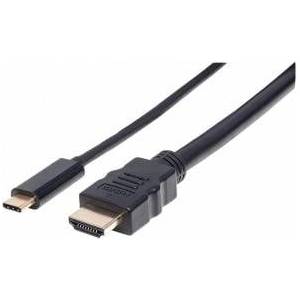 Manhattan USB-C to HDMI cable, 2m, black