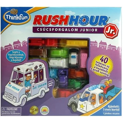 ThinkFun Rush Hour Junior - Час пик - настолна игра с инструкции на унгарски език (97767)
