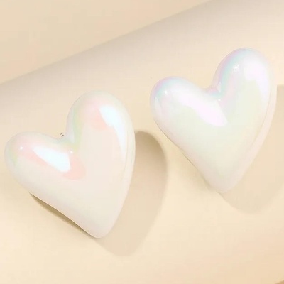 HARAHU Обеците AD-33368 - Herz / Бяла KP33368 (AD-33368)