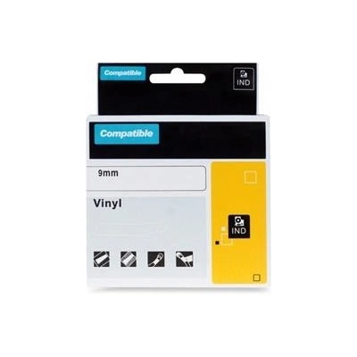 ALLPRINT Xerox páska s DYMO 9mm x 1,5m, černý tisk / žlutý podklad, RHINO, bužírka - kompatibilní