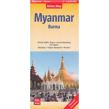 mapa Myanmar Burma 1:1,5 mil.