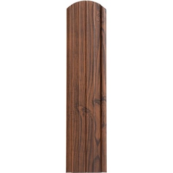 Covernit Plechová plotová doska "plotovka" Unico oblá orech 80 x 11,5 x 0,9 cm