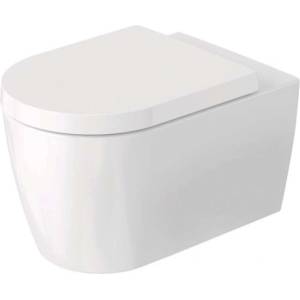 Duravit ME by Starck - Окачена тоалетна чиния със седалка SoftClose, Rimless, DuraFlush, DuraShield, бяла 490709AAA1 (490709AAA1)