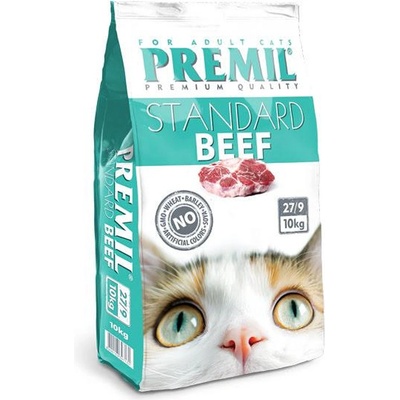 PREMIL standard beef - ПЪЛНОЦЕННА ХРАНА ЗА КОТКИ С ГОВЕЖДО МЕСО - 10 КГ