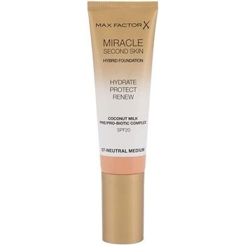 Max Factor Miracle Second Skin hydratačný krémový make-up SPF20 07 Neutral Medium 30 ml