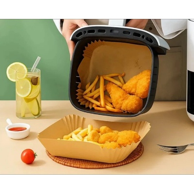 Deminas | Papierové tácky do teplovzdušnej fritézy 100 ks – papier do Air Fryer