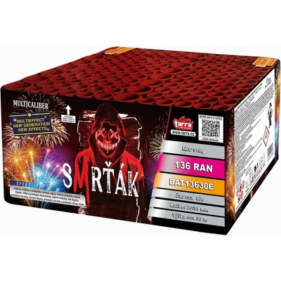 Ohňostroj BATERIE VÝMETNIC SMRŤÁK 136 ran 2/1 multikalibr Halloween BAT13630E