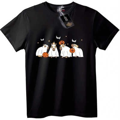 NOONEBRAND Тениска Хелоуин Духове - 2XL, Black