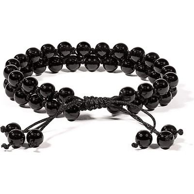 Milujeme Kameny Achát černý náramek kulička se shamballa zapínáním NCSK64