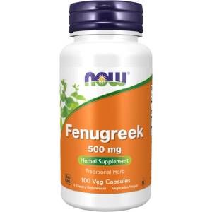 NOW NOW Fenugreek 500mg, 100 Veg Capsules - fitnesdobavki - 21,32 лв