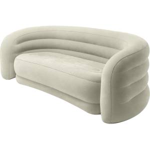 Intex Извит диван Сиво 229 x 109 x 81 см PVC и Район (42035640)