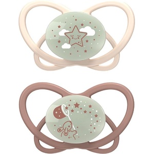 NIP Силиконови залъгалки NIP My Butterfly Green - Зайче и звездичка, 0-6 м, 2 броя, бежови (14000821316249) - ozone