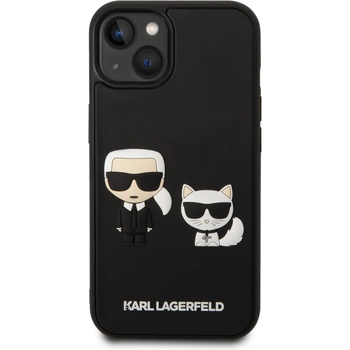 Image 1 of KARL LAGERFELD Гръб Karl Lagerfeld and Choupette 3D Case за iPhone 14 - Черен