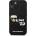 KARL LAGERFELD Гръб Karl Lagerfeld and Choupette 3D Case за iPhone 14 - Черен