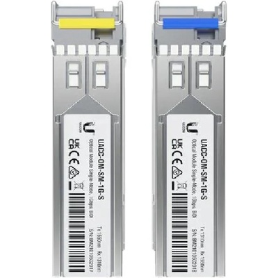 Ubiquiti Оптичен модул Ubiquiti UACC-OM-SM-1G-S-2, 1550-1310nm, LX, 3km, DDM, 2 бр (UACC-OM-SM-1G-S-2)