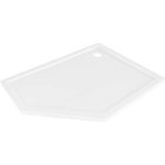 Mexen Flow петоъгълен поддушов панел Slim десен 100 x 80 cm, бял гланц - 46P108010R (46P108010R)