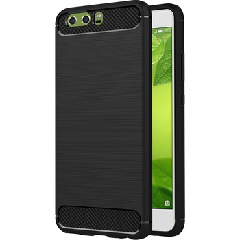 Techsuit Carbon Silicone puzdro pre Huawei P10 – čierne