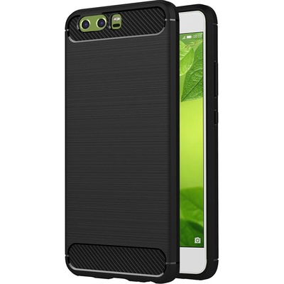 Techsuit Carbon Silicone puzdro pre Huawei P10 – čierne
