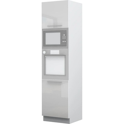 Висок шкаф за вграждане на фурна и микровълнова Riva K23-60-RM/2