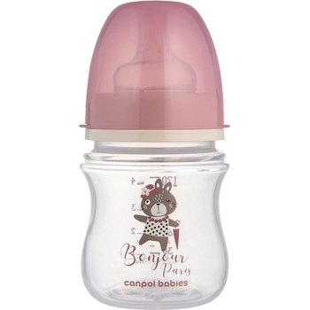 Canpol babies Антиколик шише Canpol Easy Start - Bonjour Paris, 120 ml, розово (35/231_pin)
