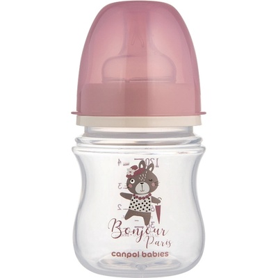 Canpol babies Антиколик шише Canpol Easy Start - Bonjour Paris, 120 ml, розово (35/231_pin)
