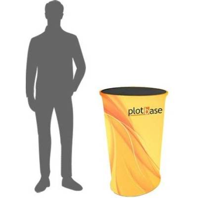 Plotbase Textilní promo stolek oválný 60 x 40 x 96 cm