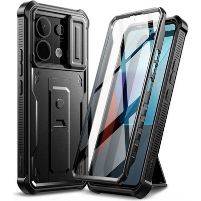 Tech-Protect Противоударен Калъф с Плъзгач за Камера за Xiaomi Poco X6 5G, Tech-Protect Kevlar Cam Plus Case, Черен (5906203695621)