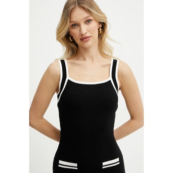 Morgan Рокля Morgan RMBIBI в черно къса с кройка по тялото RMBIBI (RMBIBI)