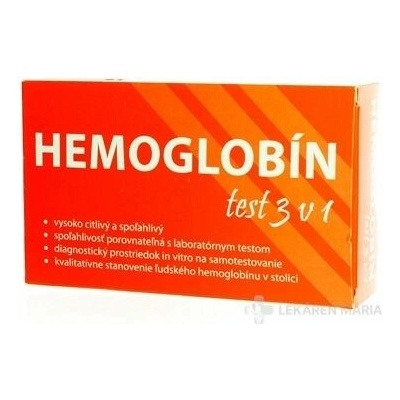 Hemoglobín test 3v1 na okultné krvácanie 3 ks