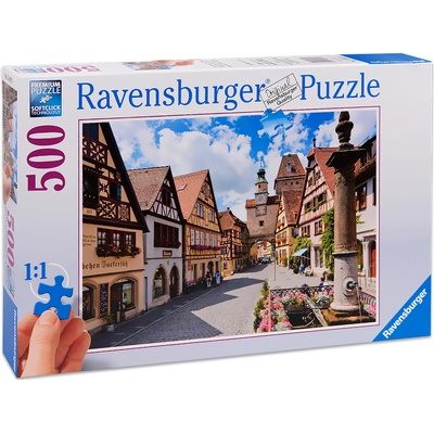 Ravensburger Пъзел Ravensburger от 500 части - Малък град в Германия (13607)