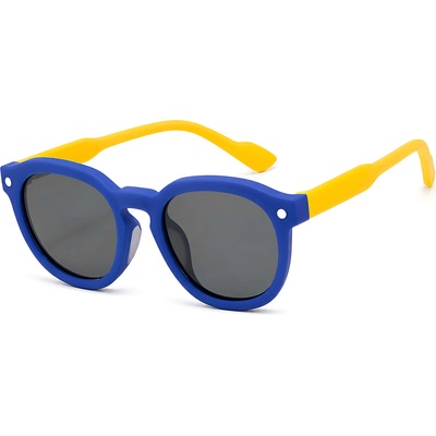 Techsuit Детски слънчеви очила Techsuit Premium Kids Sunglasses (616) - поляризирани, TPEE рамка - Син / Жълт