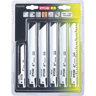 RYOBI RAK 06 RB - 6 ks sada plátků do šavlových pil