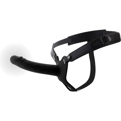 Hidden Desire Inferno Vibrating Silicone Hollow Penis Strap-On with Remote 18 cm Black
