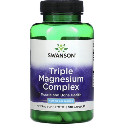 Swanson Triple Magnézium Complex 400 mg 100 kapslí