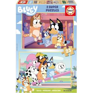 Educa Bluey 2 X 25 Puzzles Wood ( 80-19407)